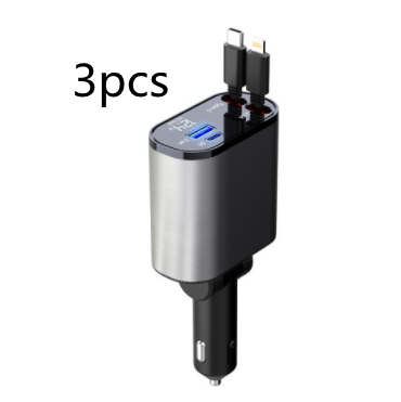 180°-Auto-Ladegerät 100W Super-Schnellladung Zigarettenanzünder USB und TYPE-C Adapter