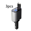 180°-Auto-Ladegerät 100W Super-Schnellladung Zigarettenanzünder USB und TYPE-C Adapter